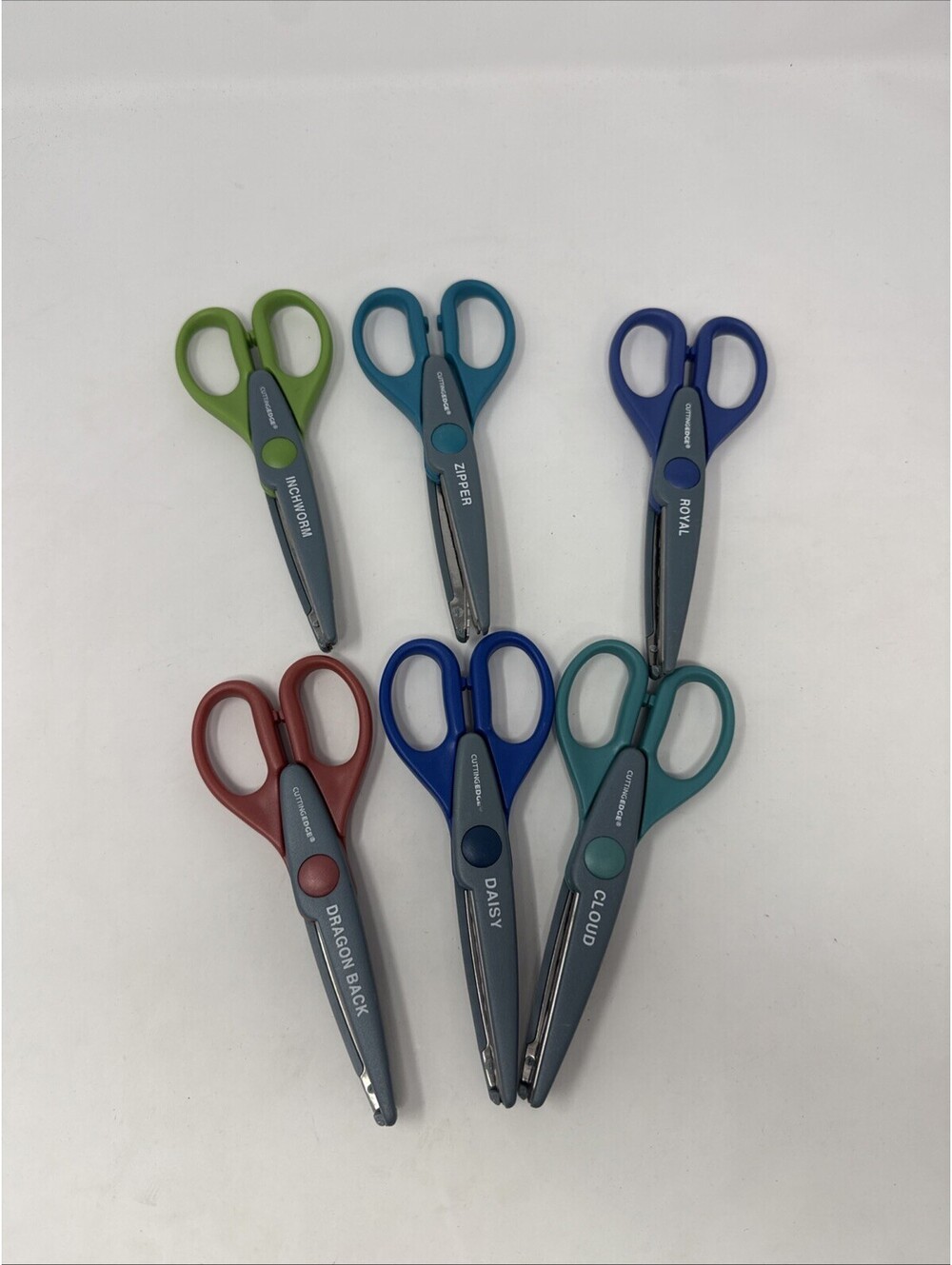 Cutting Edge Scissors Different Paper Cut Designs Lot Of 6
